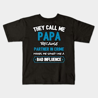 Papa Partner In Crime Kids T-Shirt